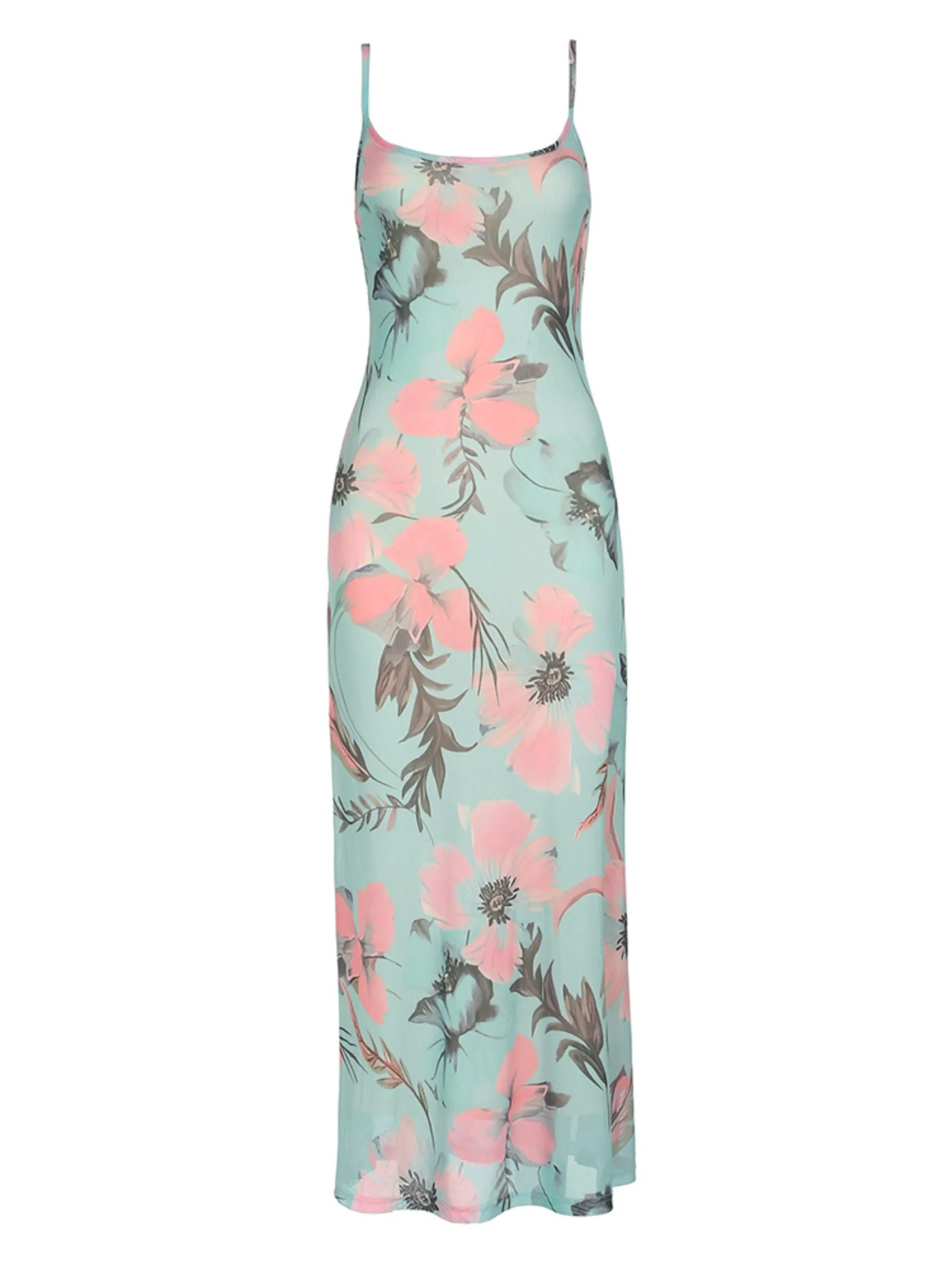 Alara Mesh Floral Maxi Dress