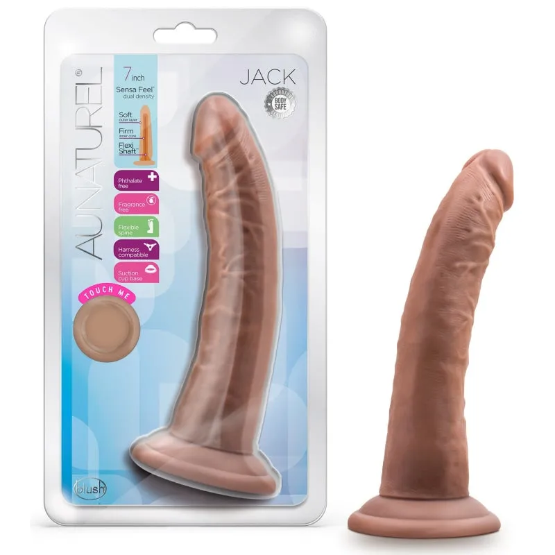 Au Naturel - Jack - 7 Inch Dildo - Mocha