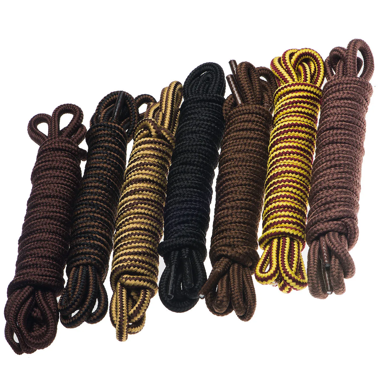 Birch's 1/5" Thick Tough and Heavy Duty Round Boot Shoelaces - Light Brown