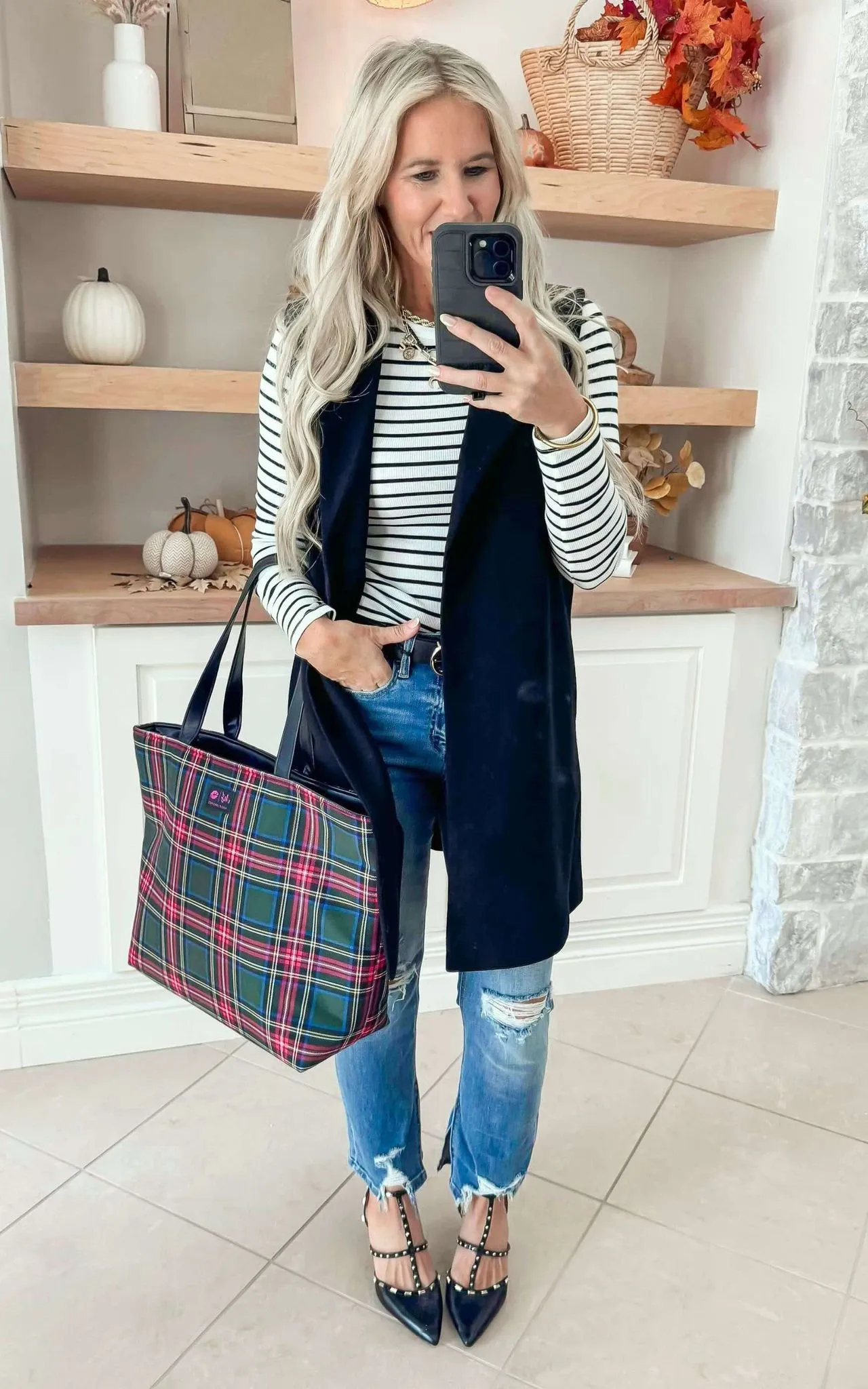 Black Boss Babe Long Vest