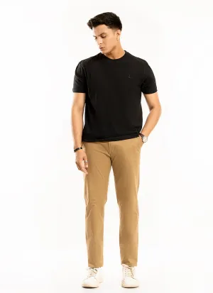 Black Plain 100% Cotton Basic Tee