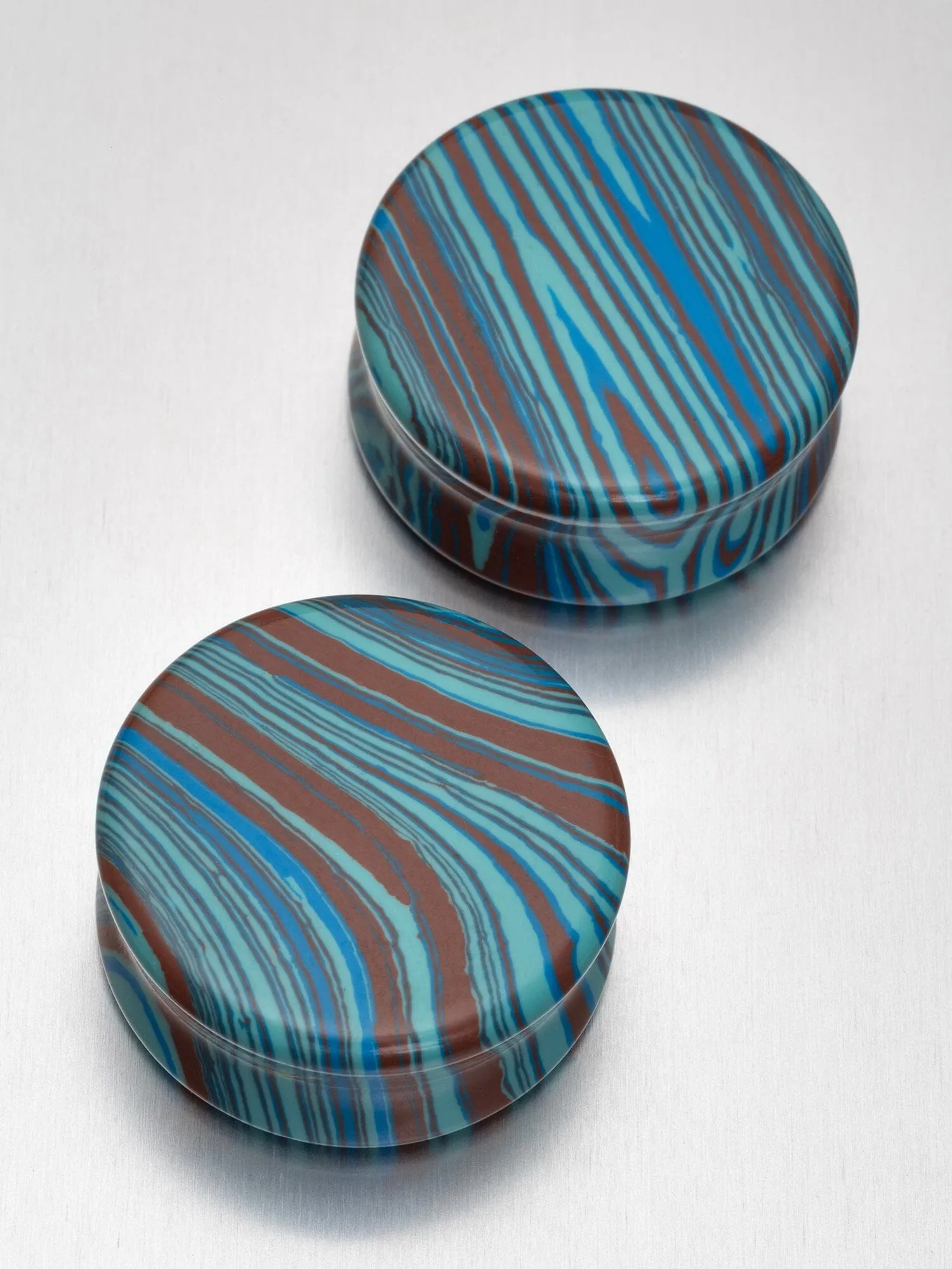 Blue & Red Malachite Stone Plugs