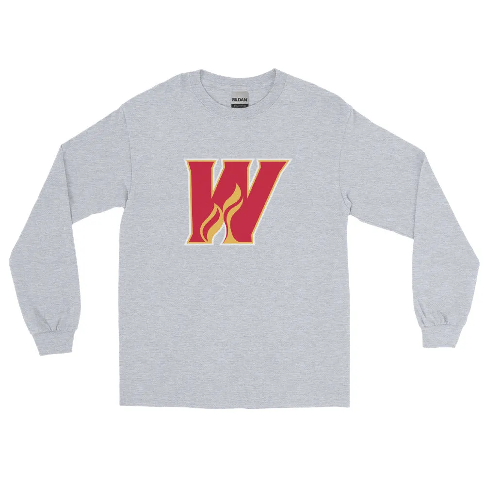 Calgary Wranglers Adult Primary Logo Long Sleeve Shirt