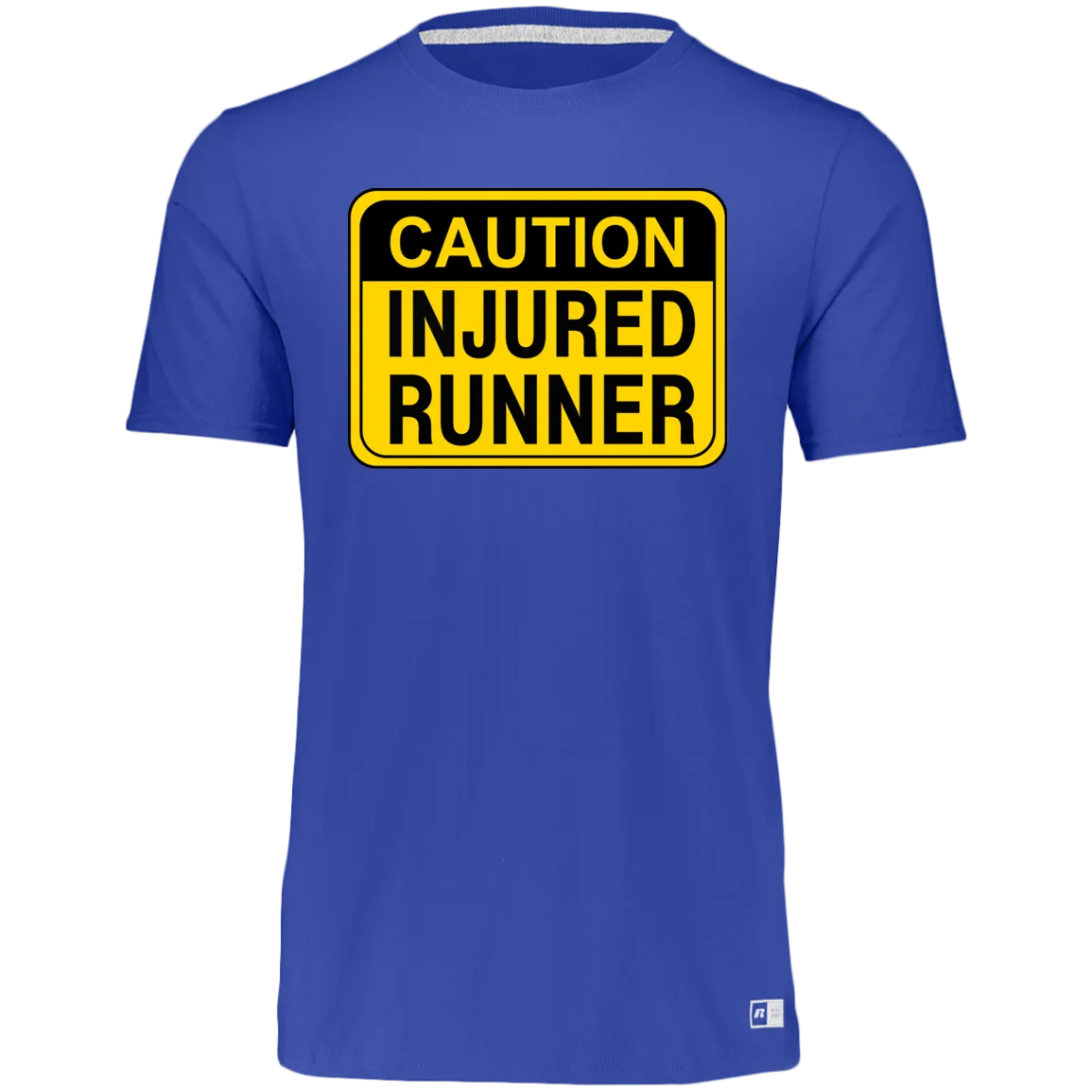 CAUTION INJURED RUNNER Essential Dri-Power Tee