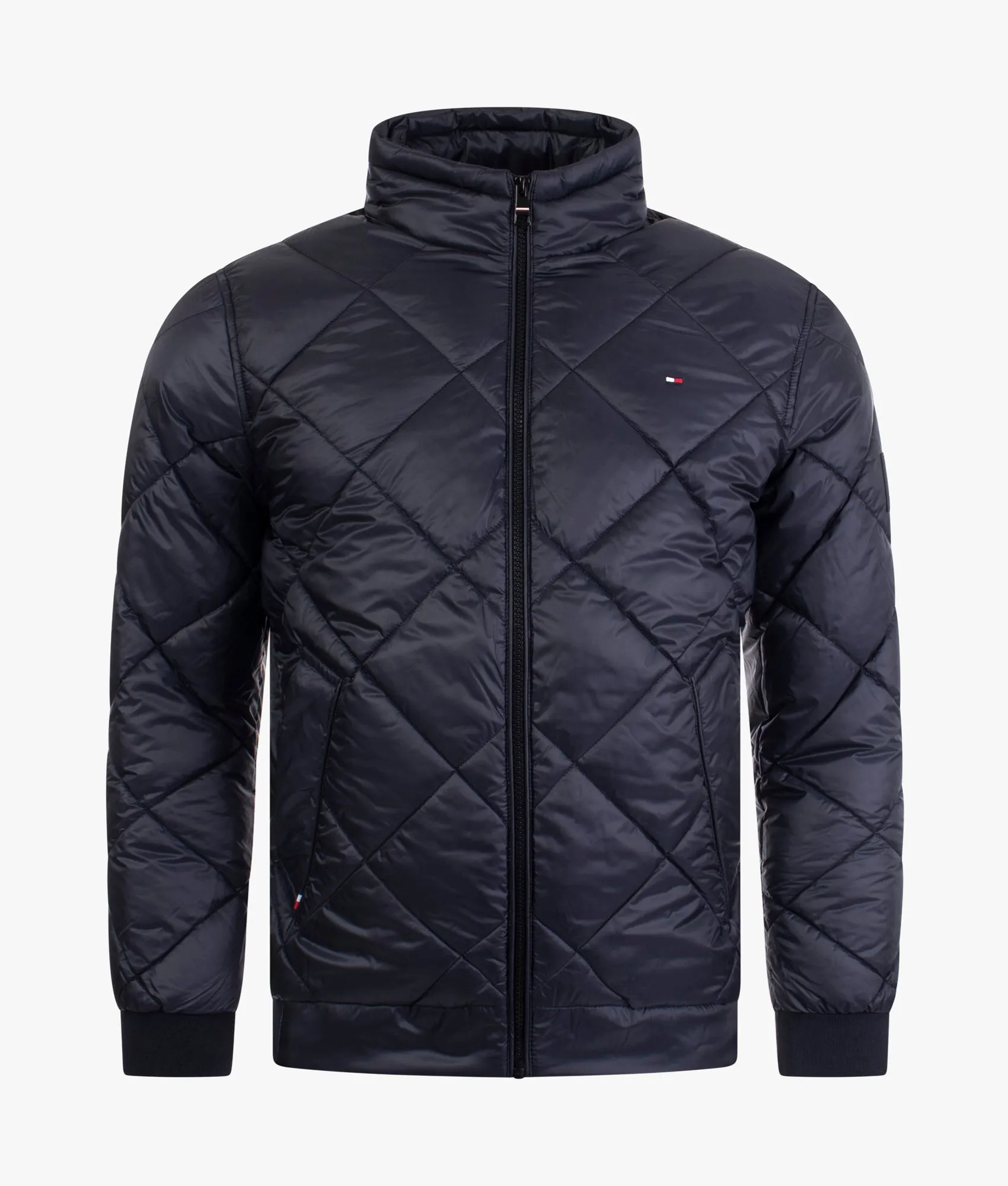 Diamond Quilted Removable Hood Jacket