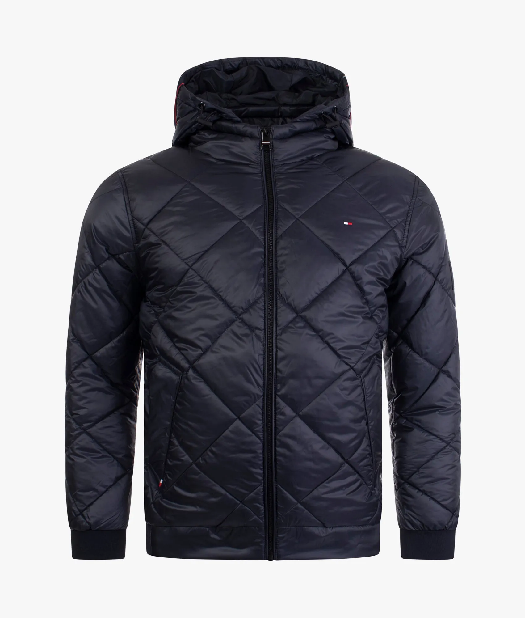 Diamond Quilted Removable Hood Jacket