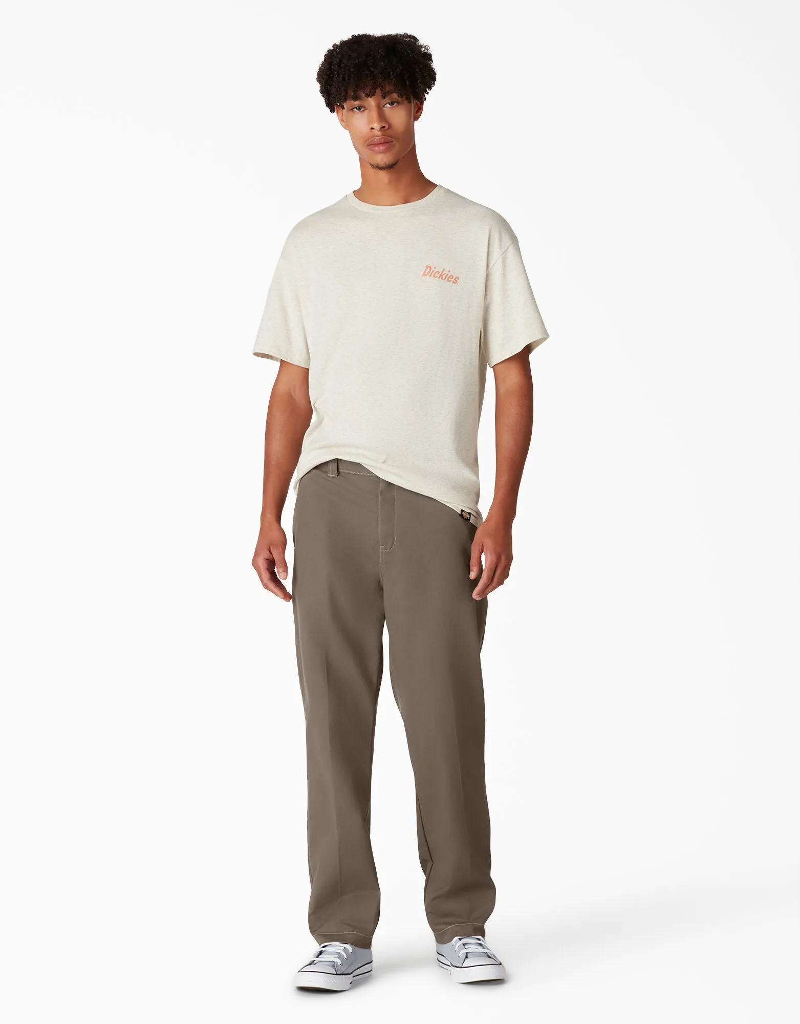 Dickies Skateboarding Slim Straight Pants - Mushroom Contrast Topstitch (TSM)