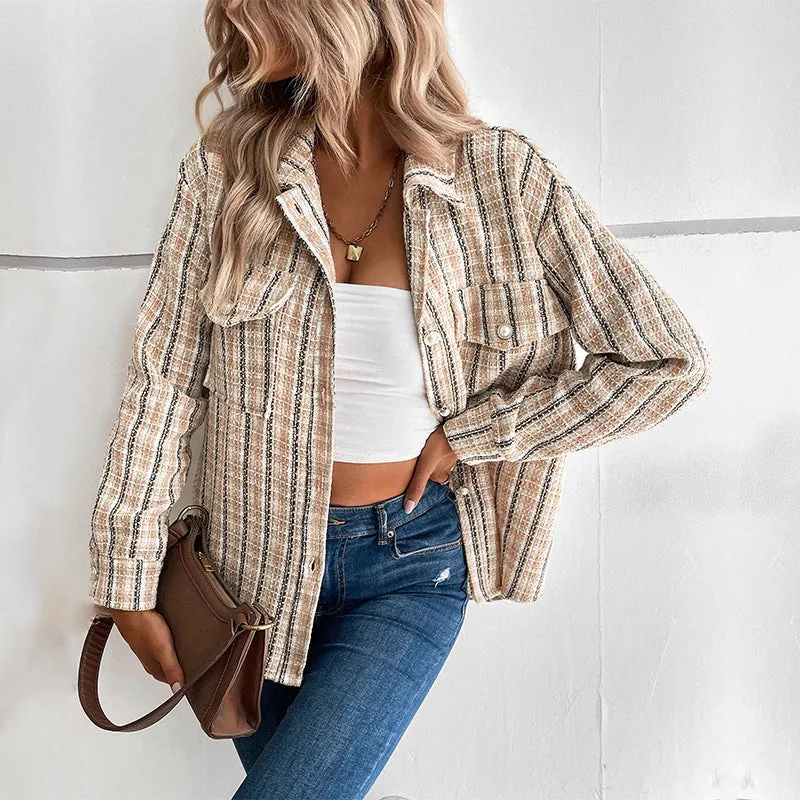 Elegant New Striped Plaid Outerwear with Charisma