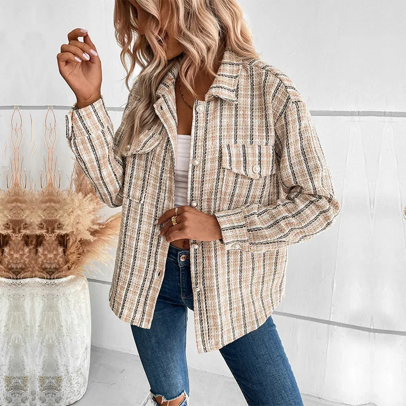 Elegant New Striped Plaid Outerwear with Charisma