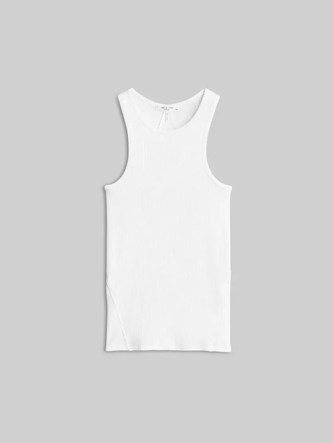 Essential Rib Tank - White