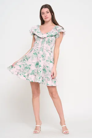 Gabrielle Garden Printed mini Dress