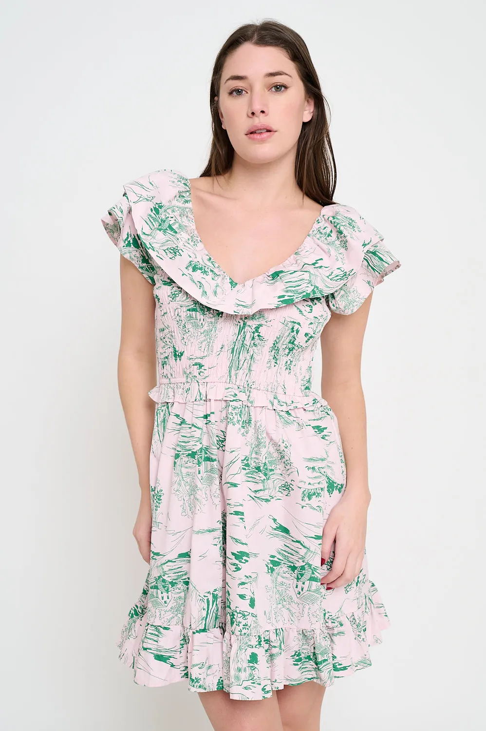 Gabrielle Garden Printed mini Dress