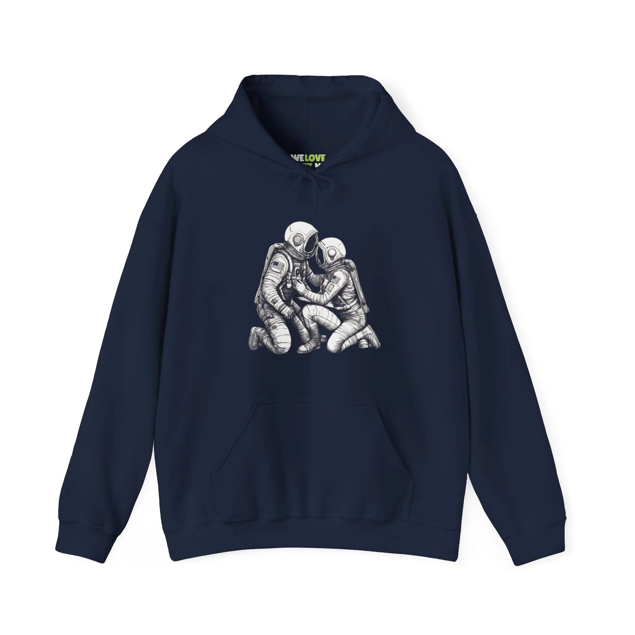 Here For You Astronaut Spaceart Sci-Fi Hoodie