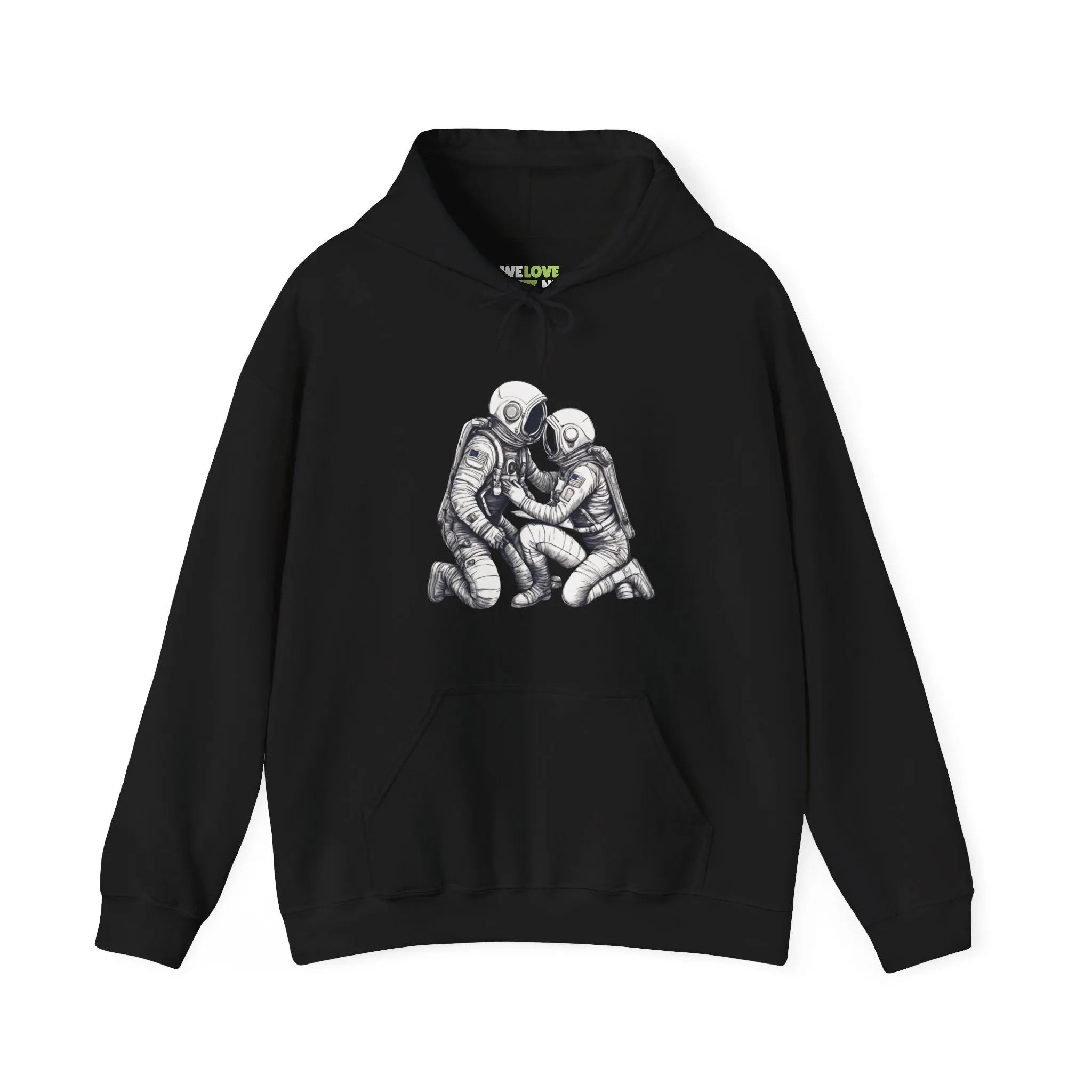 Here For You Astronaut Spaceart Sci-Fi Hoodie