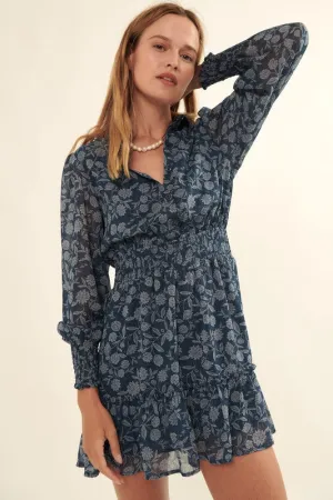 Indigo Floral Dress