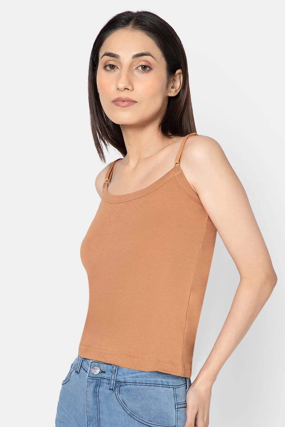 Intimacy Cotton Slip Camisole – IN05 | Wire-Free, Seamless & Adjustable