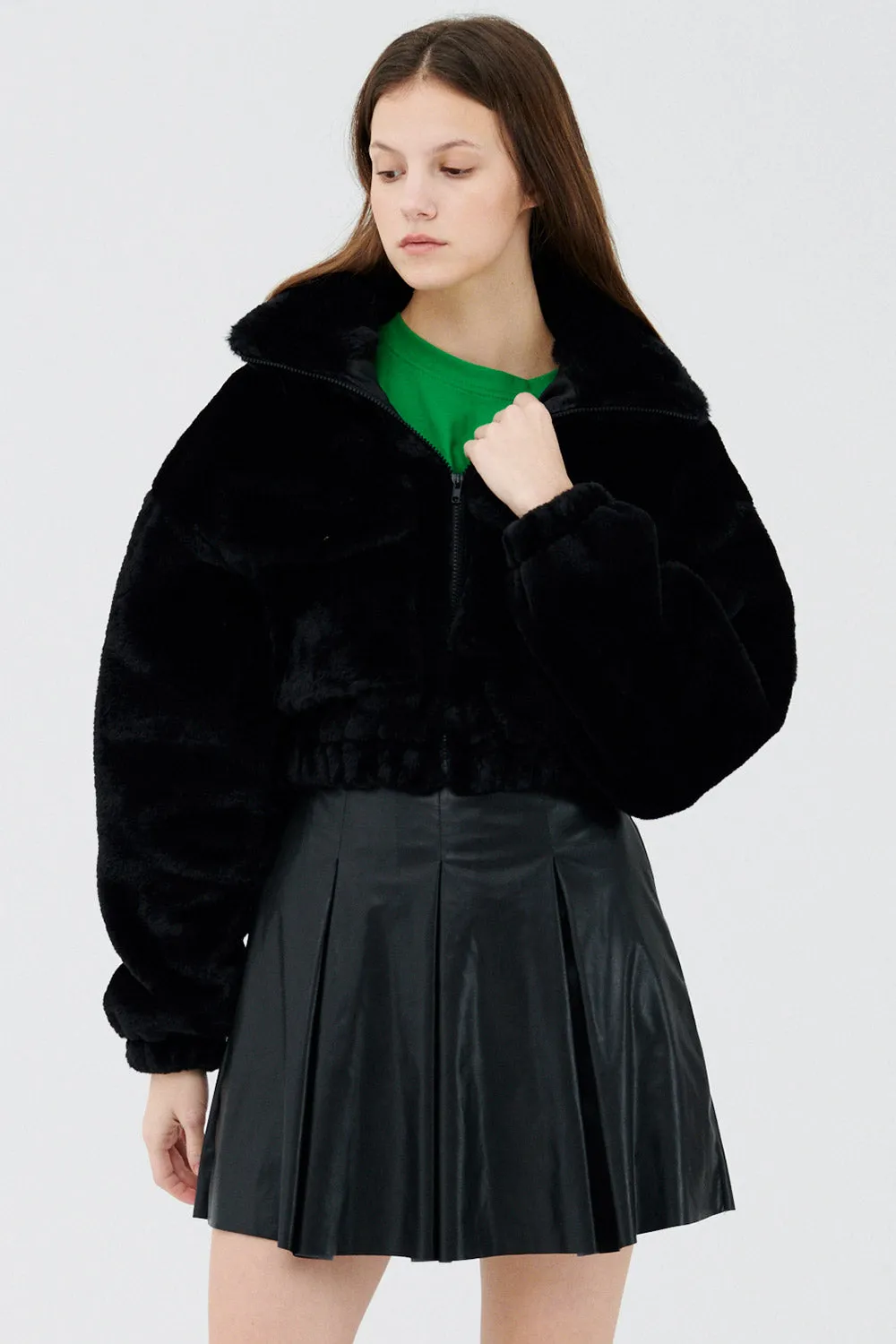 Iris Faux Fur Bomber Jacket