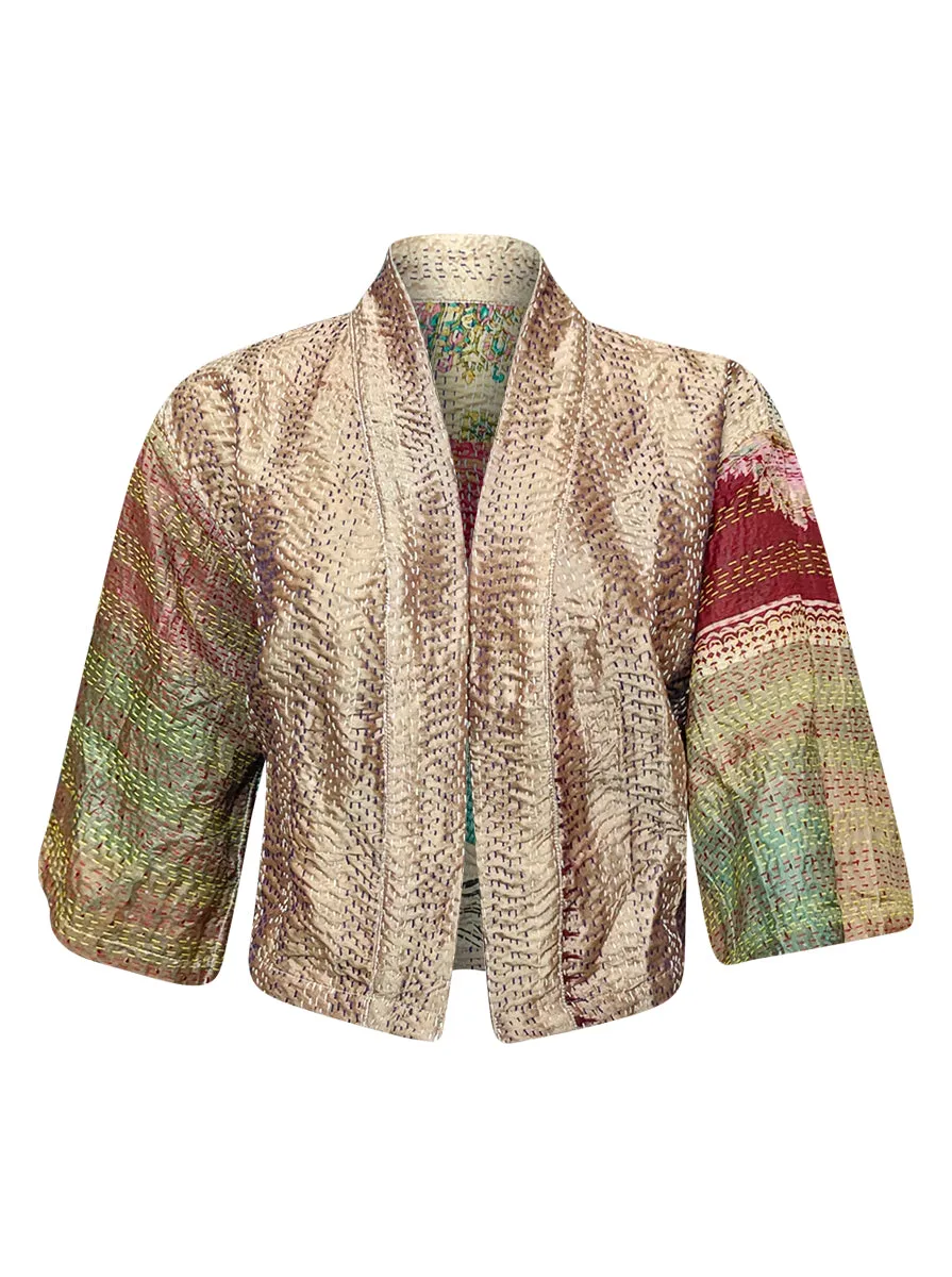 kantha vintage silk bolero jiya