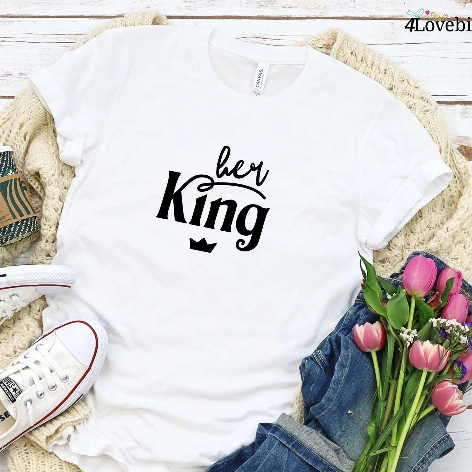 King & Queen Matching Outfits - Ideal Couples' Gift for Couples