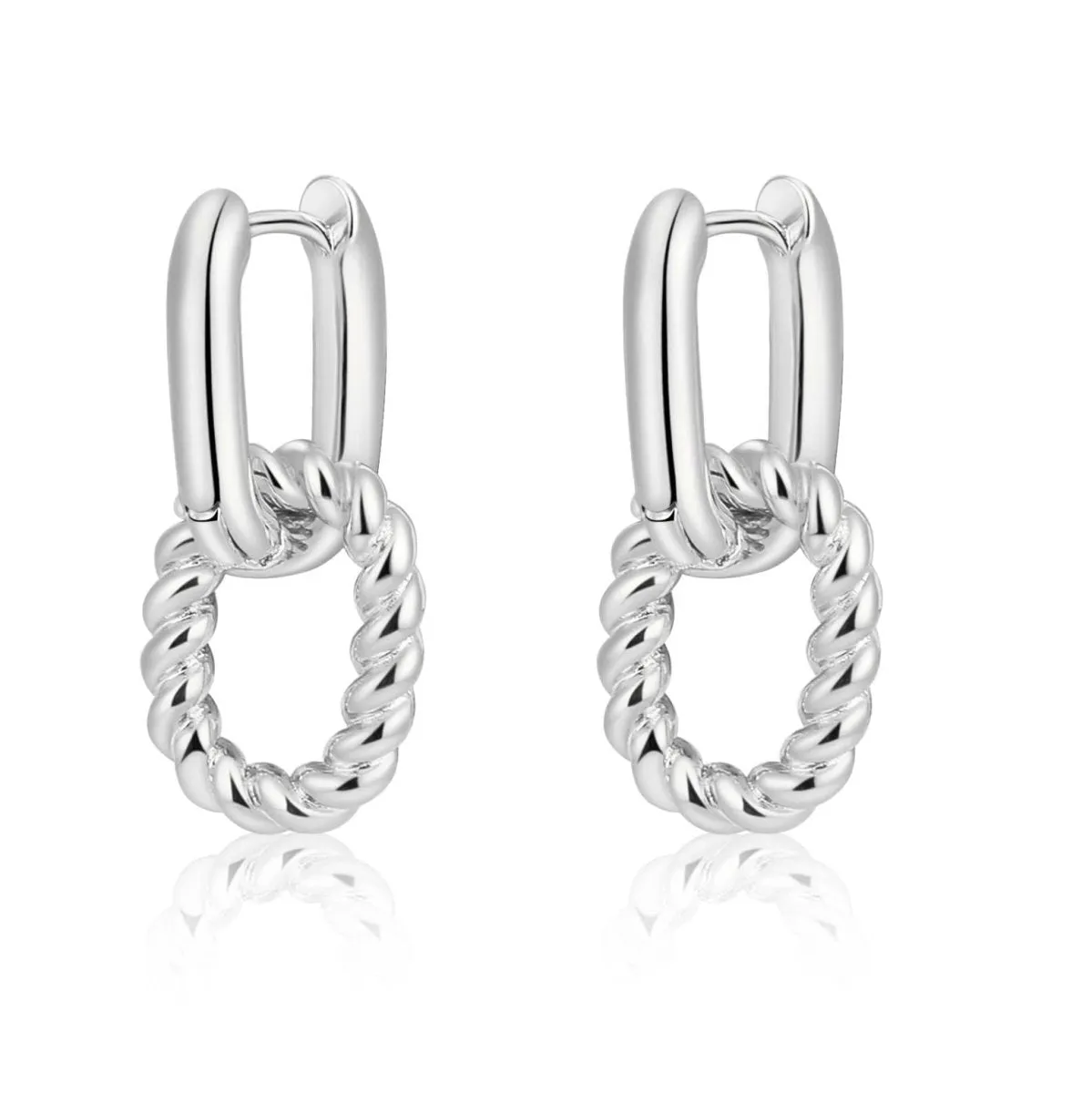 Kyerlyn Dainty Twist Huggie Hoop Earrings