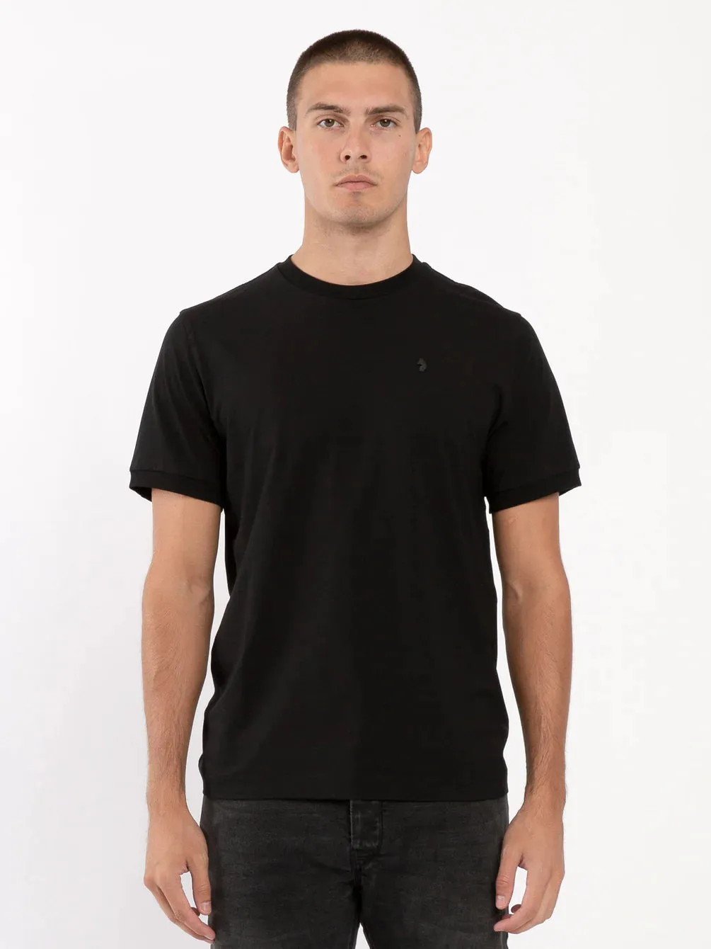 Luke essential crew neck t-shirt black lion rivet Shanghai - BLACK