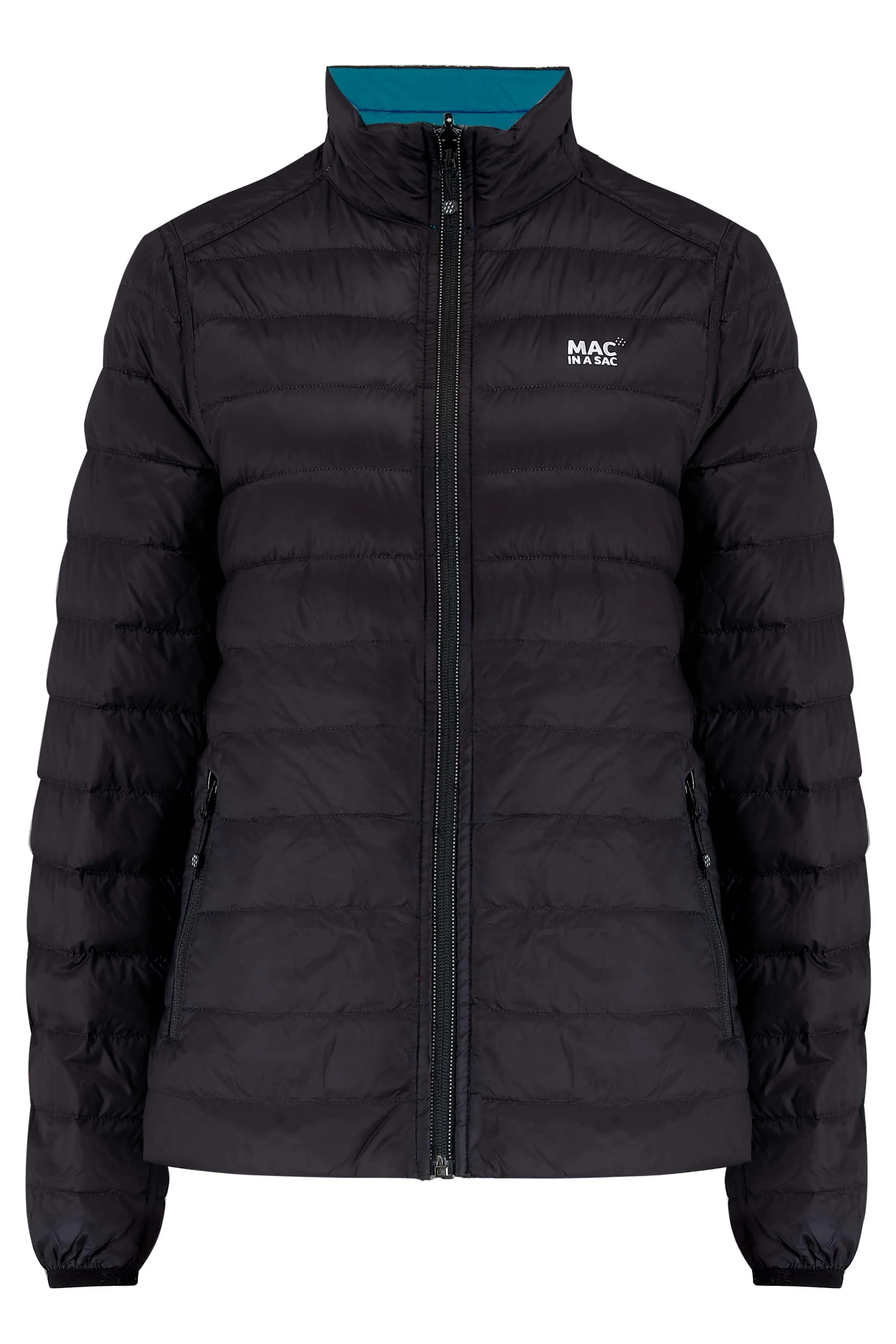 Mac In A Sac Polar2 Down Reversible (Ladies) - Jet Black/Teal