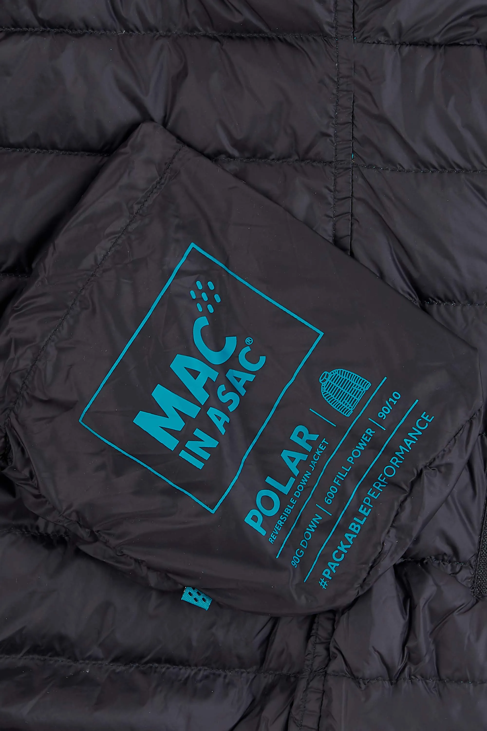 Mac In A Sac Polar2 Down Reversible (Ladies) - Jet Black/Teal