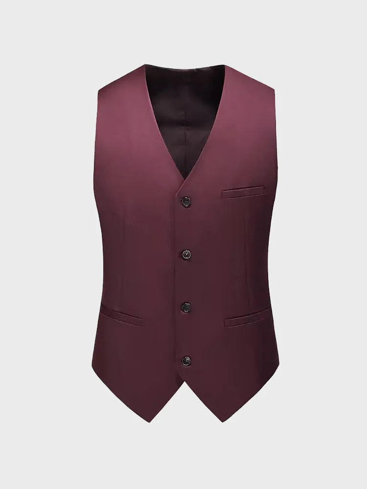 Men Vest Mens Casual Suit V-necked Slim Fit Vests