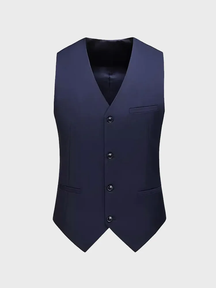 Men Vest Mens Casual Suit V-necked Slim Fit Vests