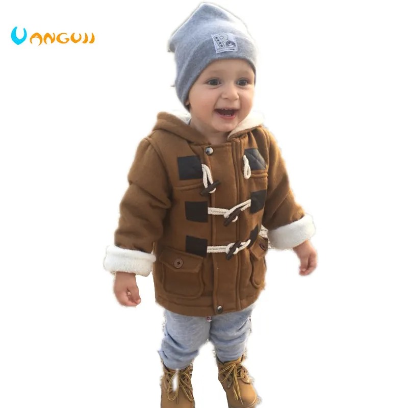 New Boys Winter Jacket Clothes 2 Color Kids Outerwear Coat