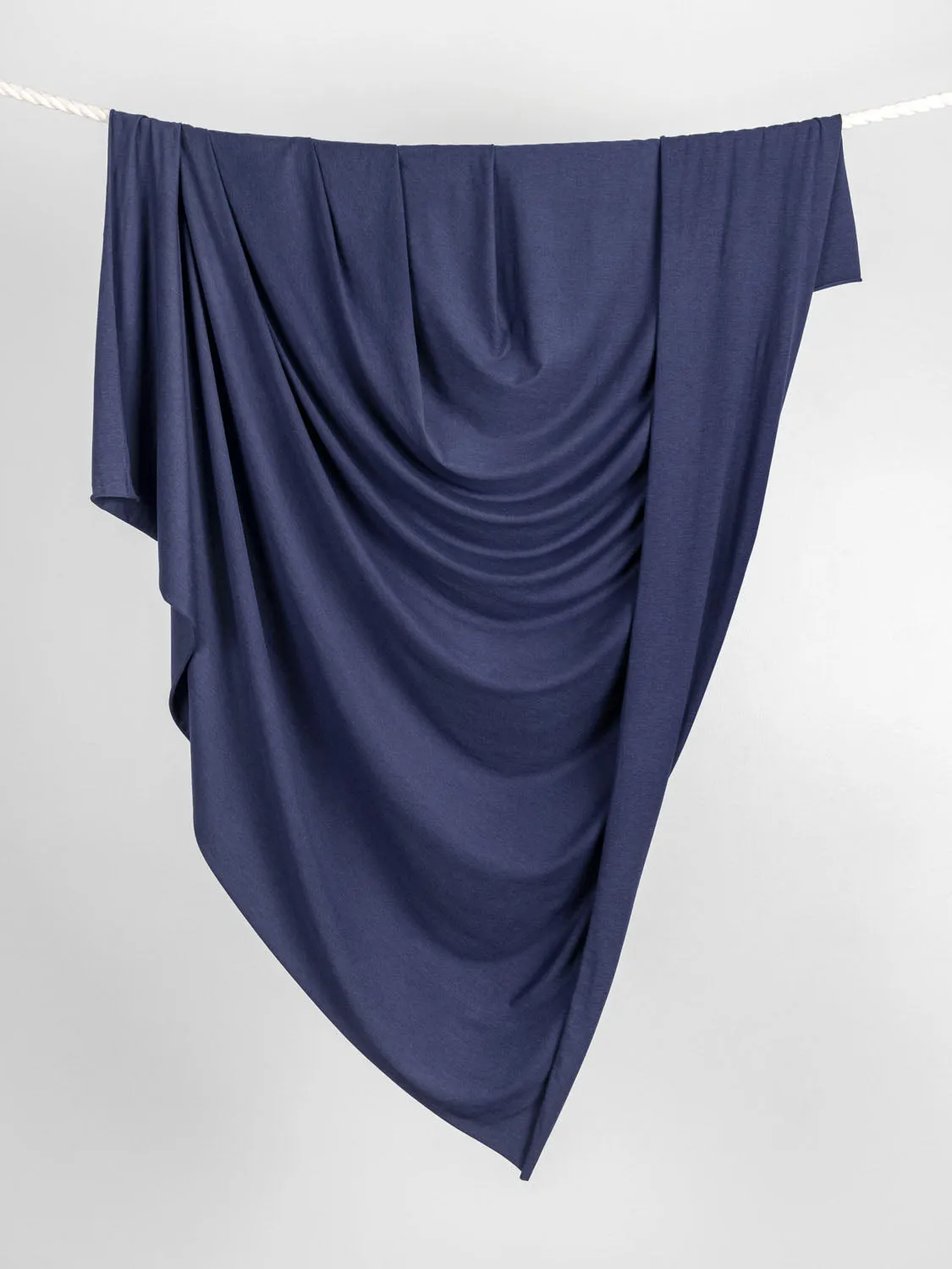 Organic Cotton   Tencel Stretch Knit Jersey - Royal Blue