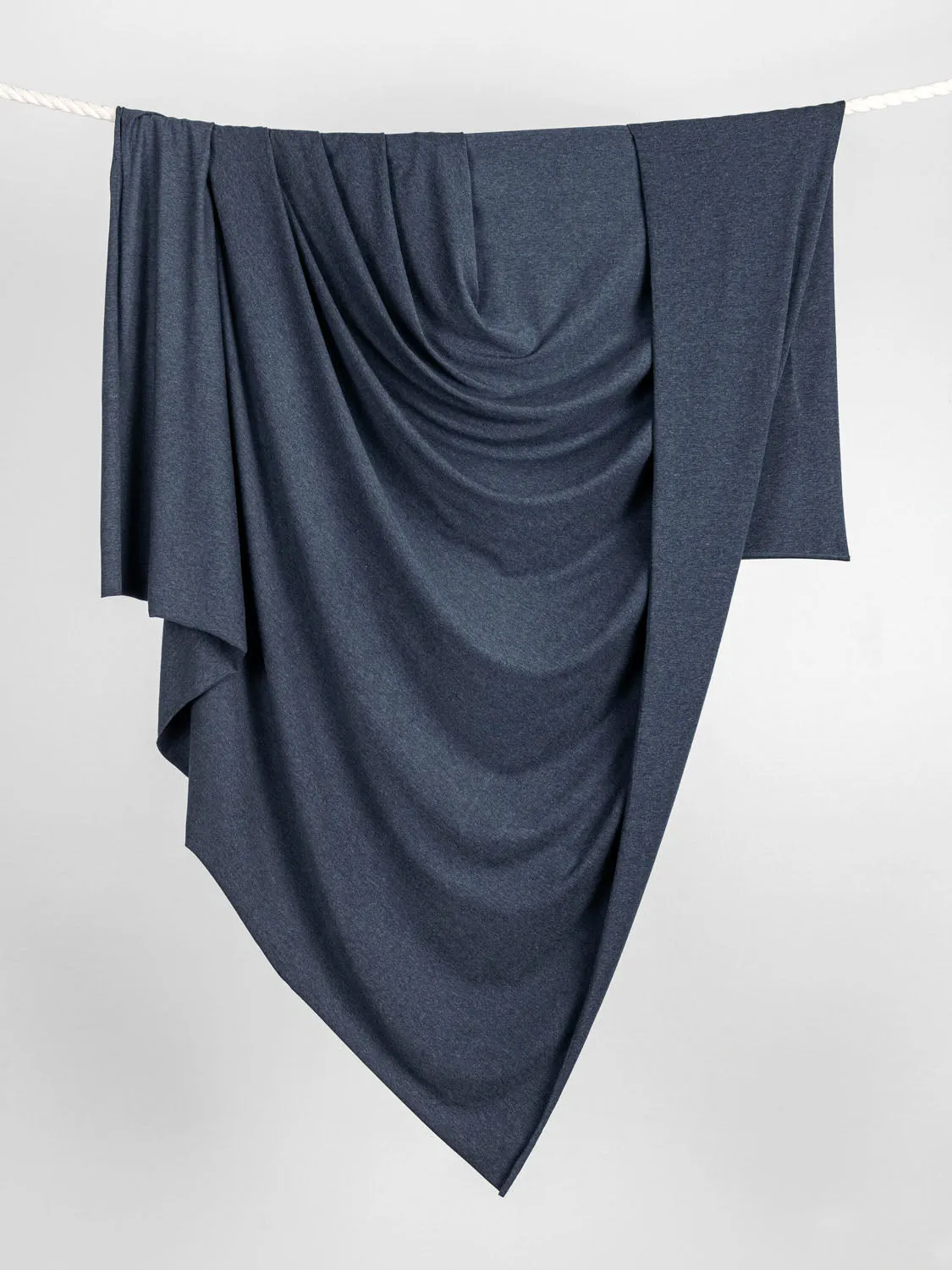 Organic Cotton   Tencel Stretch Knit Jersey - Storm Grey