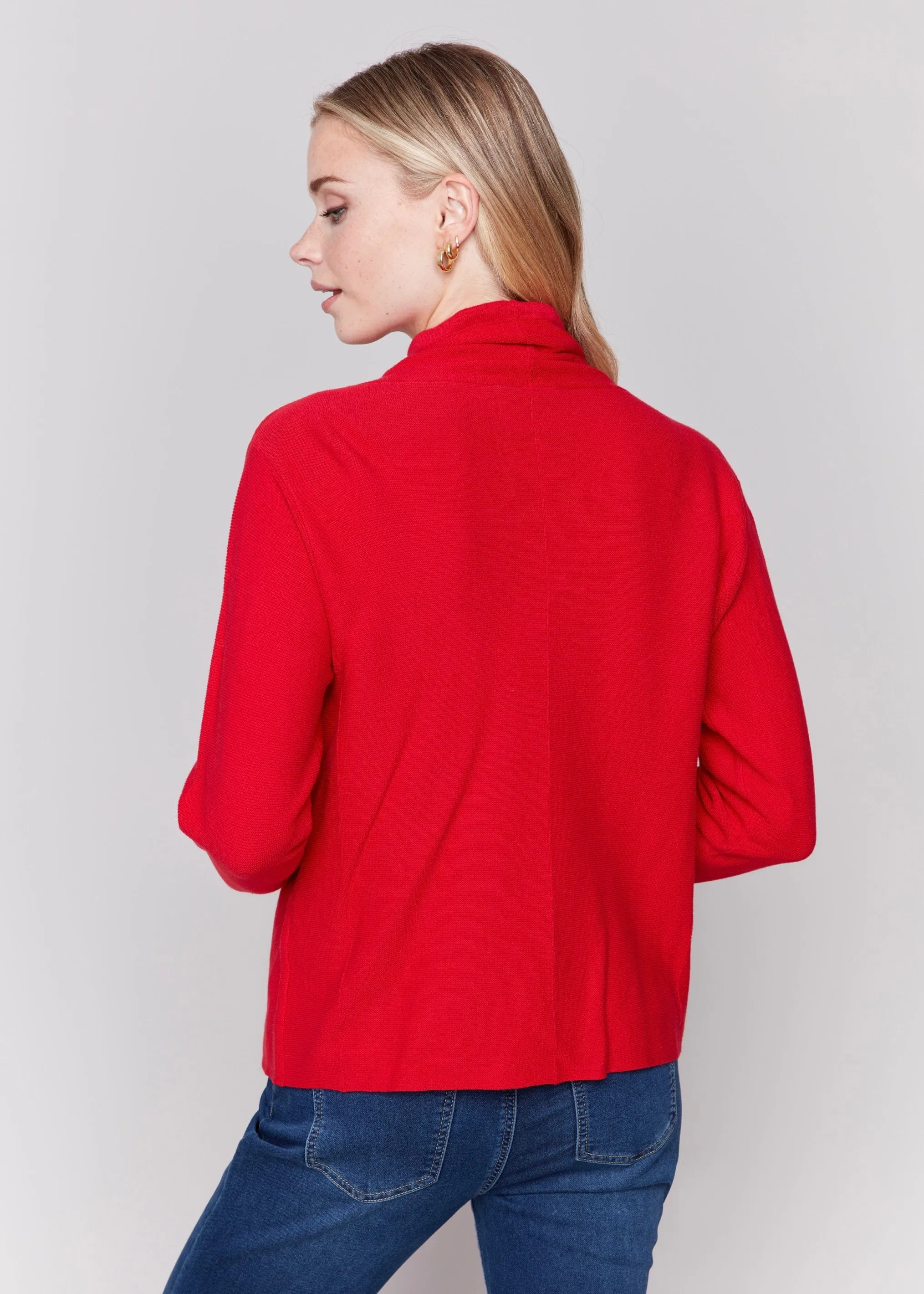 Ottoman Stitch Mock Neck Sweater