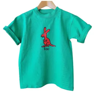 Ozi Varmints Cotton Solid T-Shirt Emerald