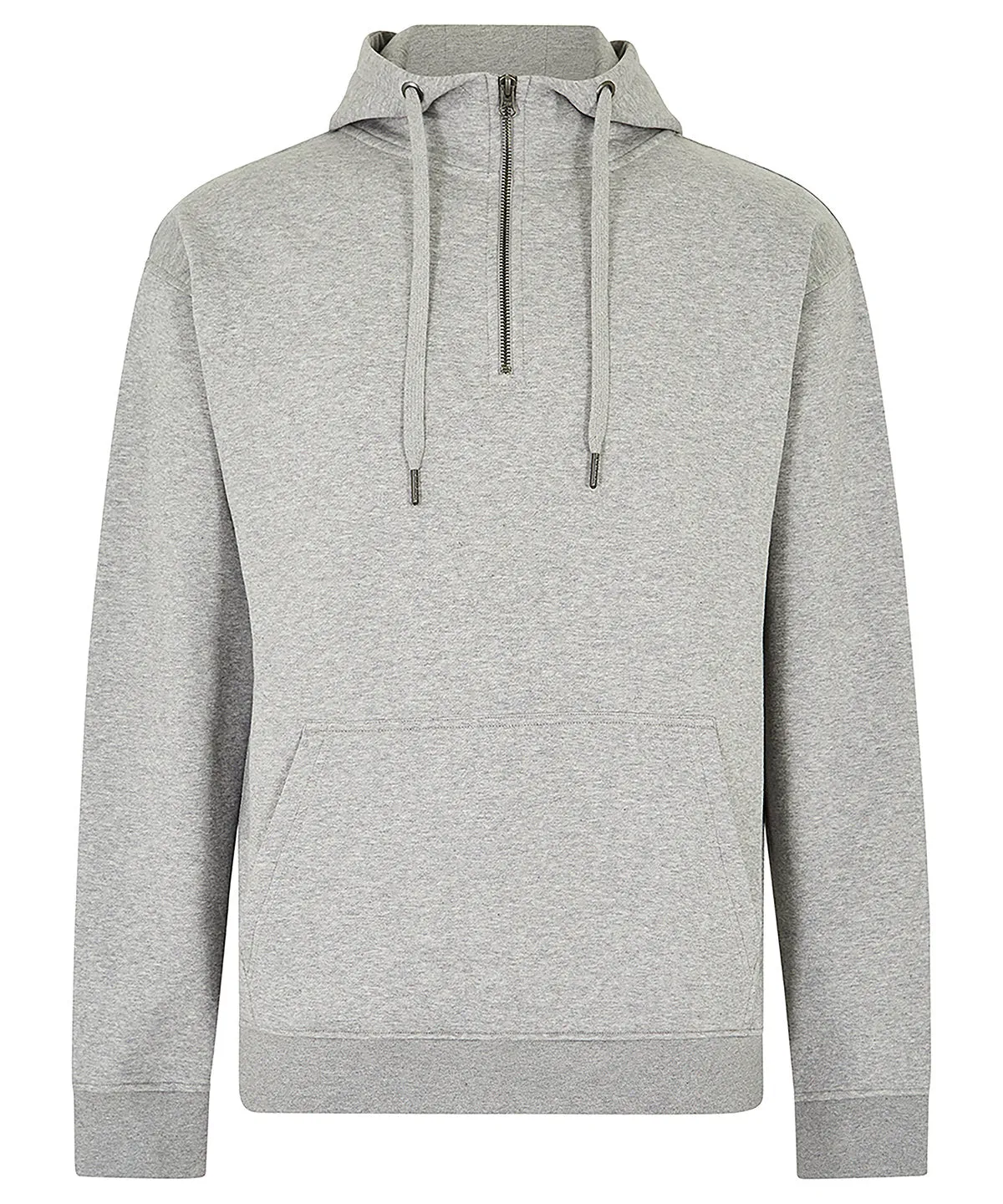 Regular fit 1/4 zip hoodie | Heather Grey