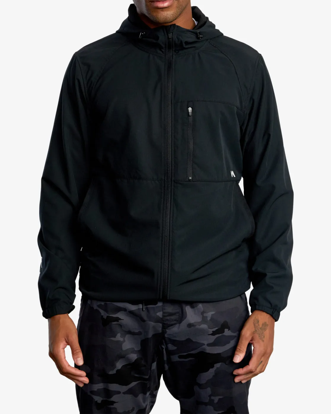 RVCA Yogger Zip-Up Hooded Jacket Ii - Black