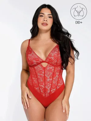 Shapewear Cutout Corset Hourglass Sculpting Lace Bodysuit