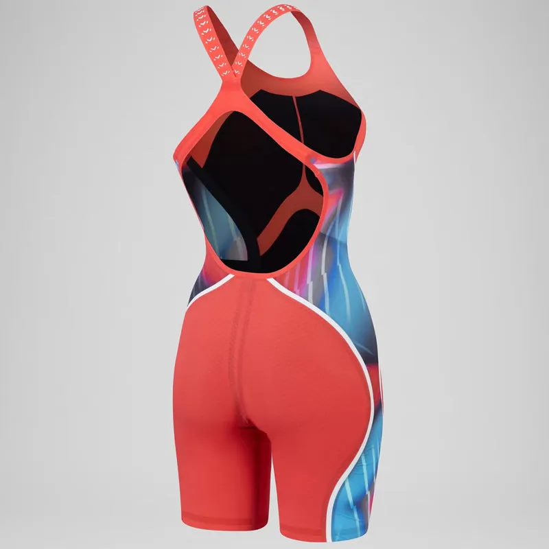 Speedo - Women's Fastskin LZR Pure Intent 2.0 Openback Kneeskin - Red/Blue