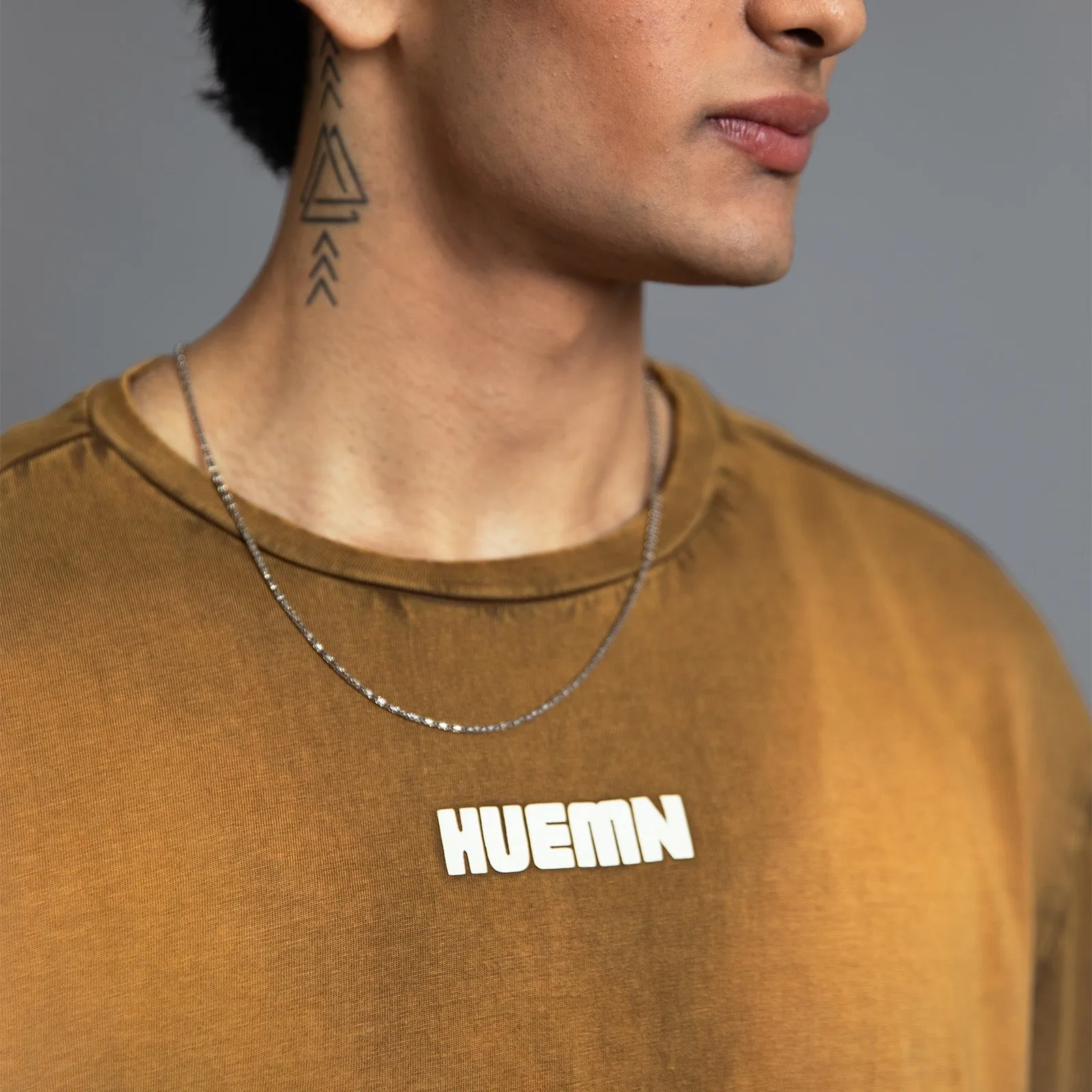 SuperHUEMN Sand Washed T-shirt (Cinnamon Brown)