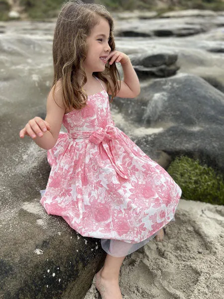 Vignette Juliet Dress in Pink Roses Girls 6-12