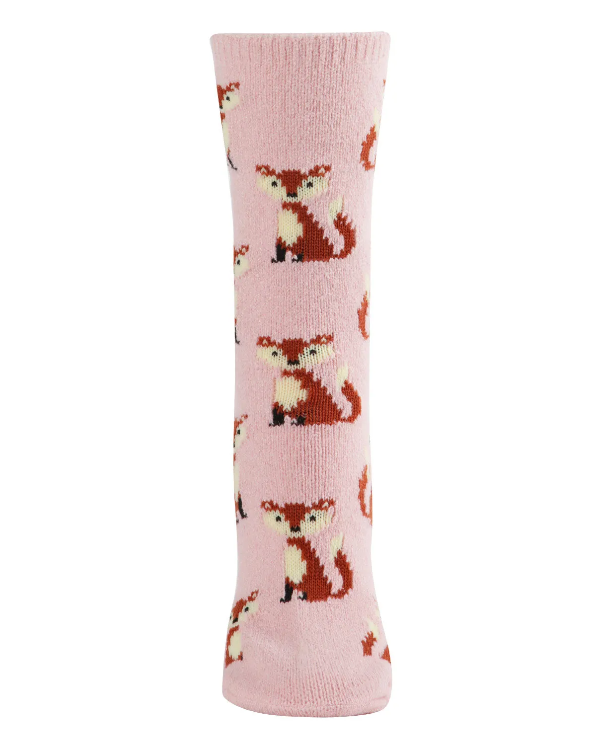 Women's Embroidered Foxes Novelty Boot Socks