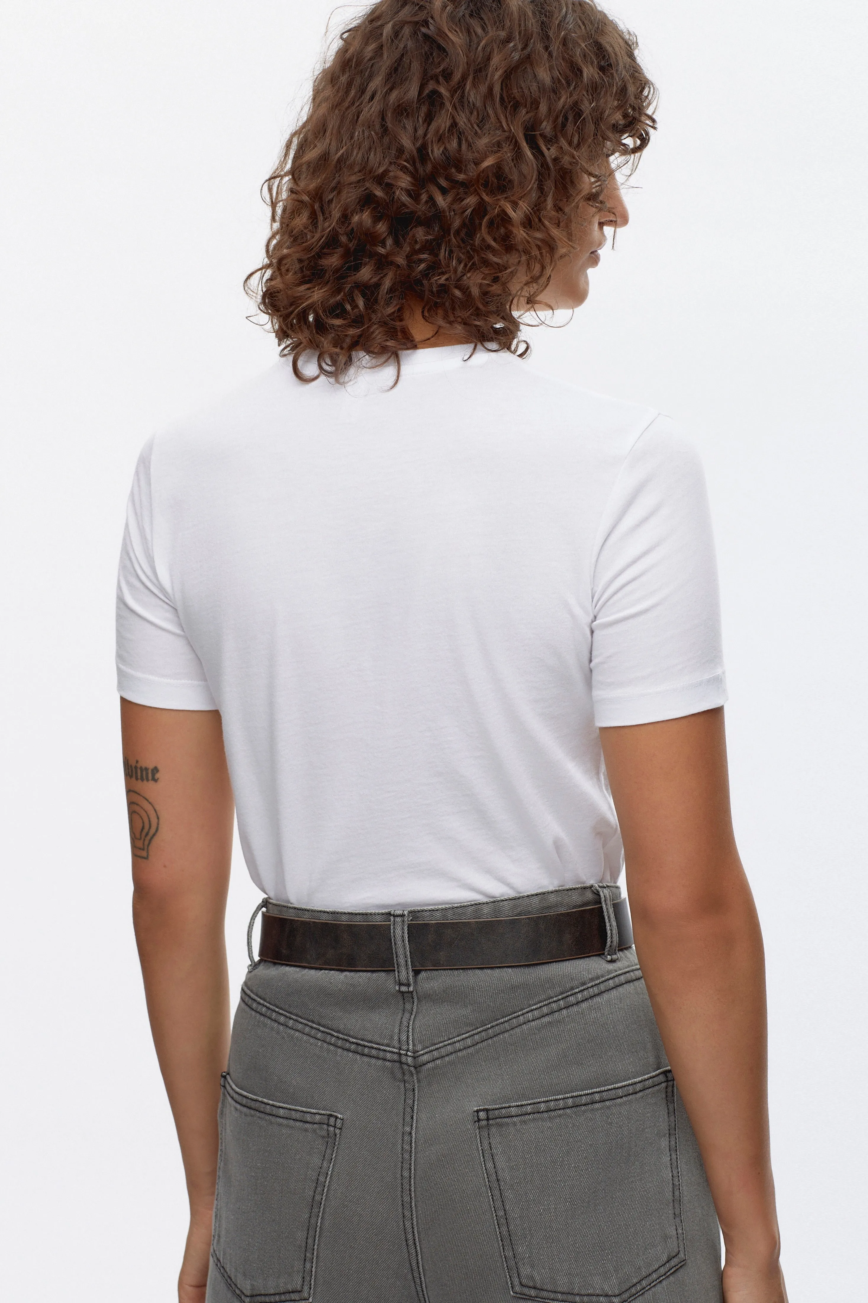 Women's Essential Crew in White