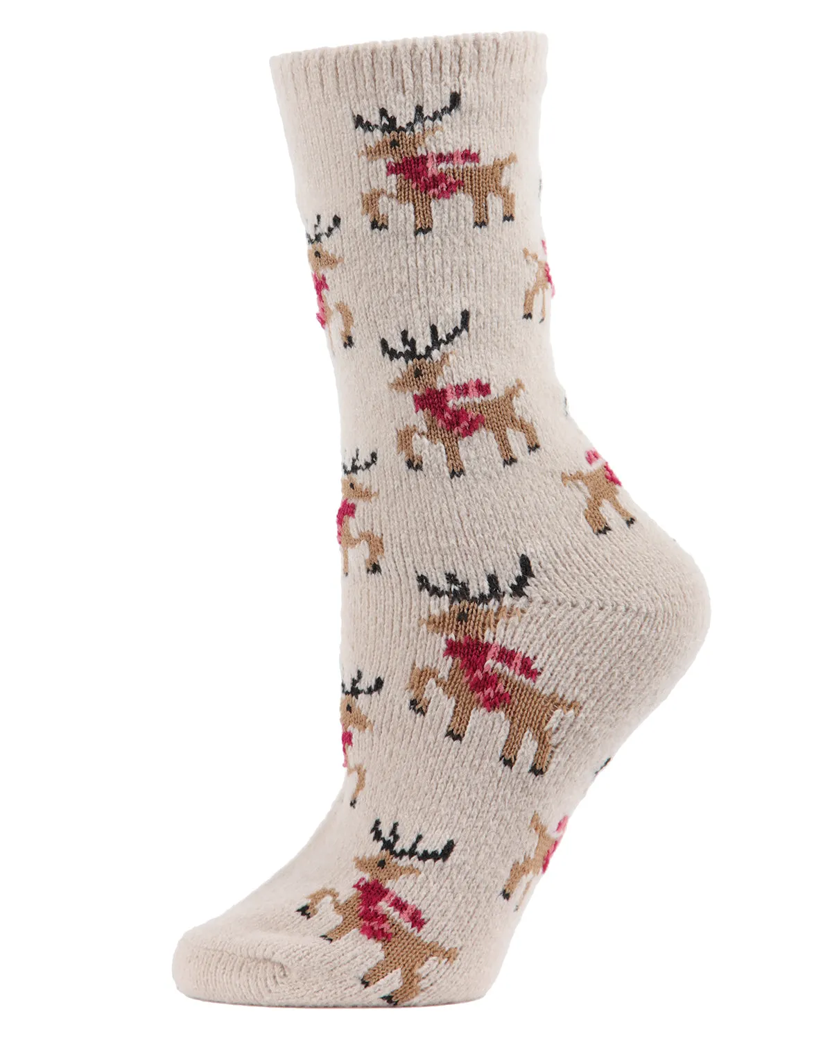 Women's Festive Reindeer Novelty Boot Socks